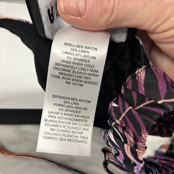 Royalty by Maluma NWT Printed Plunge Triangle Bralette Size Small - Picture 11 of 14